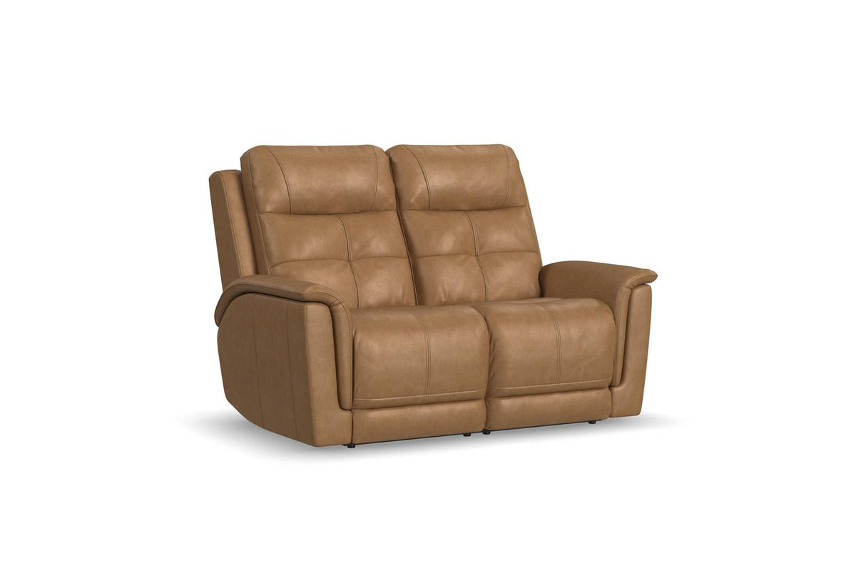 Ranger Oakridge Leather Power Reclining Loveseat with Heat and Massage