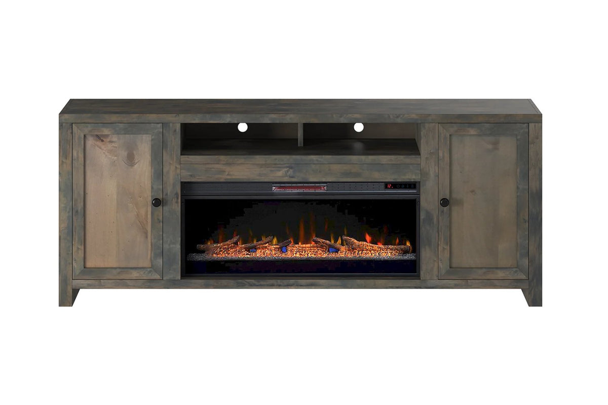 Joshua Creek Barnwood 84 Inch Fireplace Console