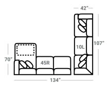 515 2Pc Stanton Sectional - Custom