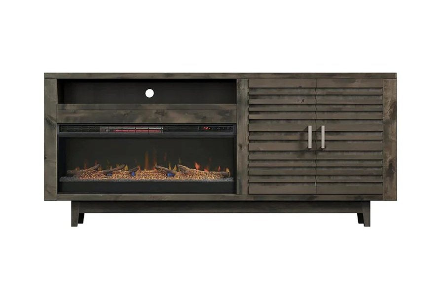 Avondale Charcoal 84-Inch Fireplace Console