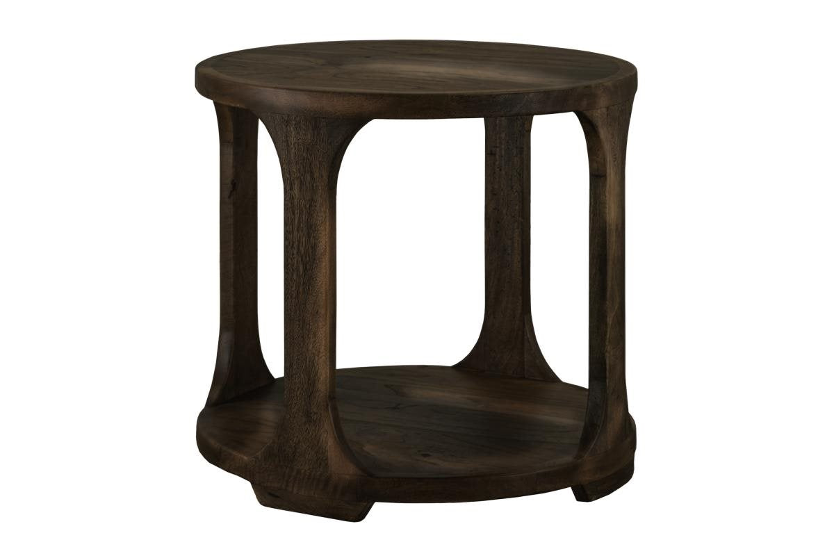 Balam Black Round End Table