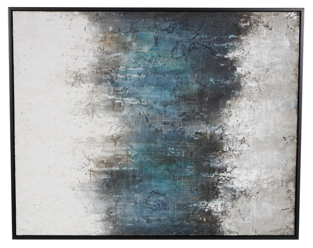 Silver Geometric Canvas Wall Art