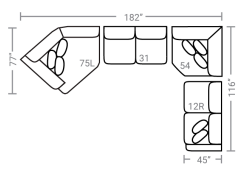 466 4Pc Stanton Sectional - Custom