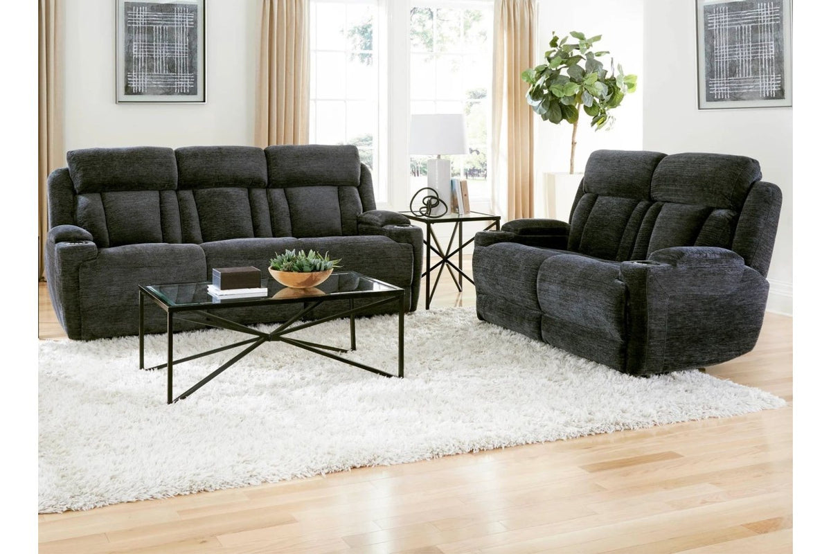 Dalton Lucky Charcoal Power Reclining Loveseat