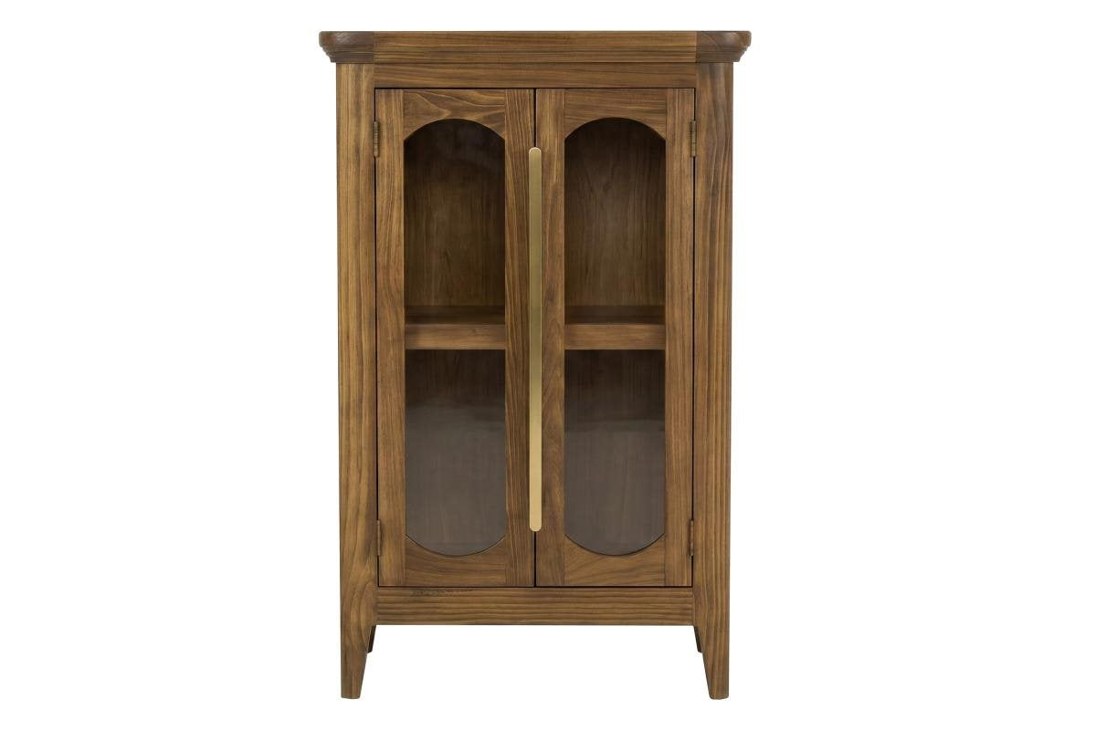 Brava Brown Glass Door Console Cabinet