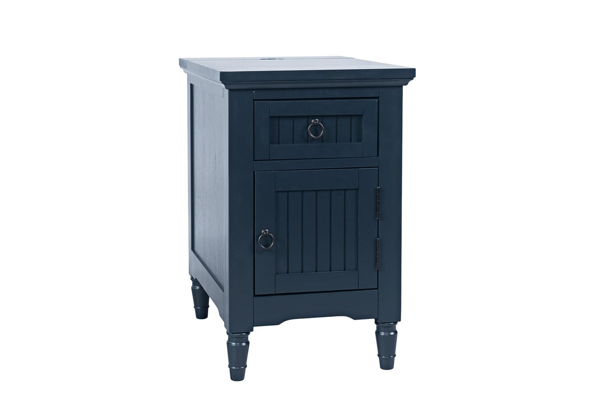 Westport Navy Power Chairside Table