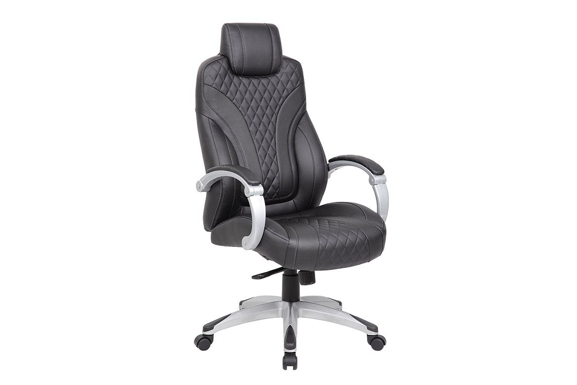 Black Hinged Arm Executive Chair