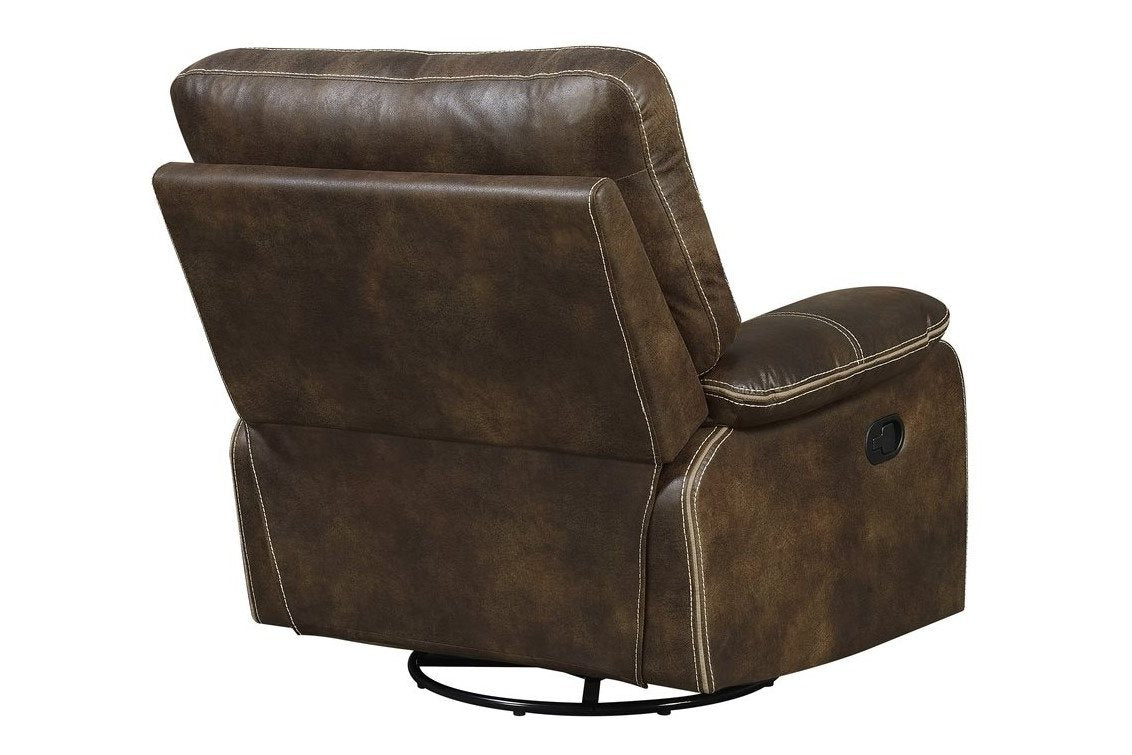 Jessie James Brown Swivel Glider Recliner