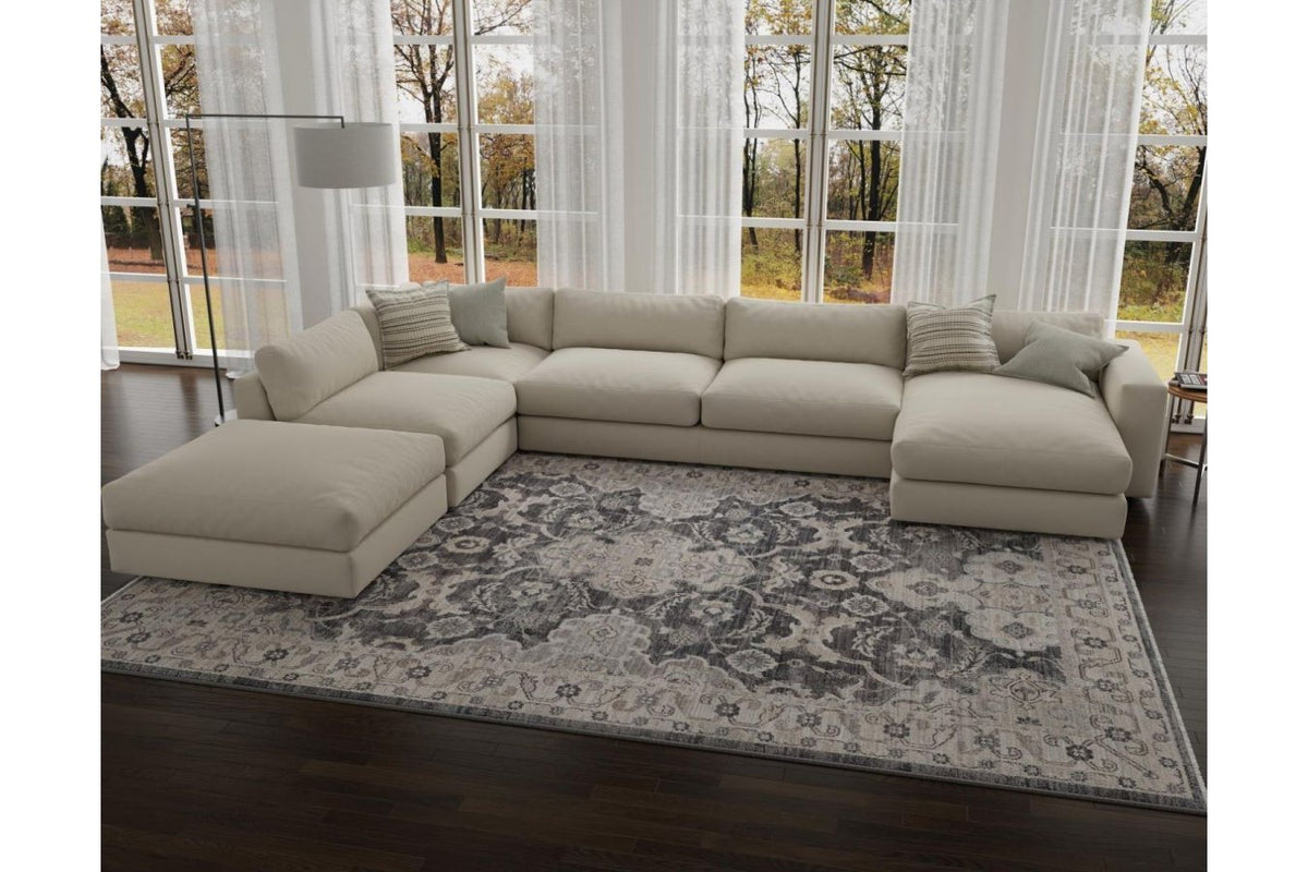 Adele Grey Ivory Sofia Rug